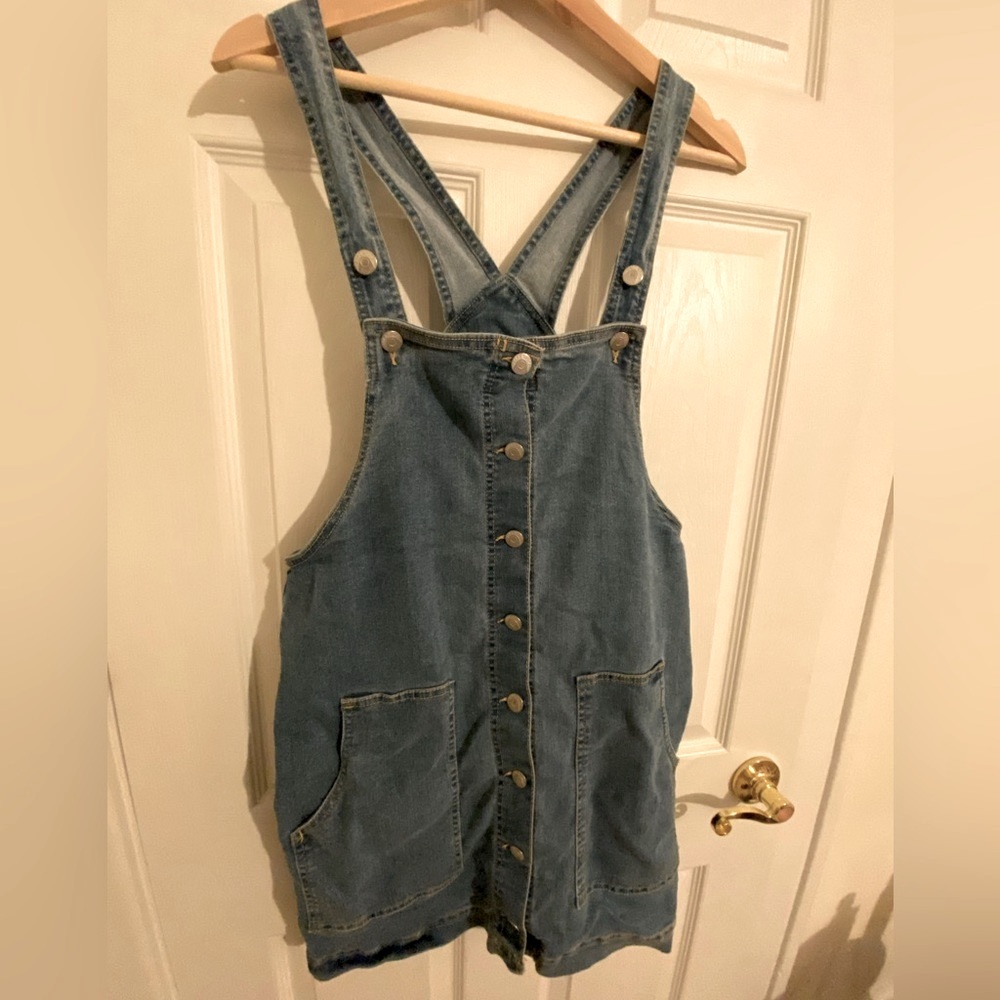 Denim overall dress/jumper
